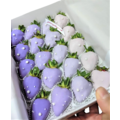 20pcs Ombre Purple Chocolate Strawberries Gift Box (Custom Wording)